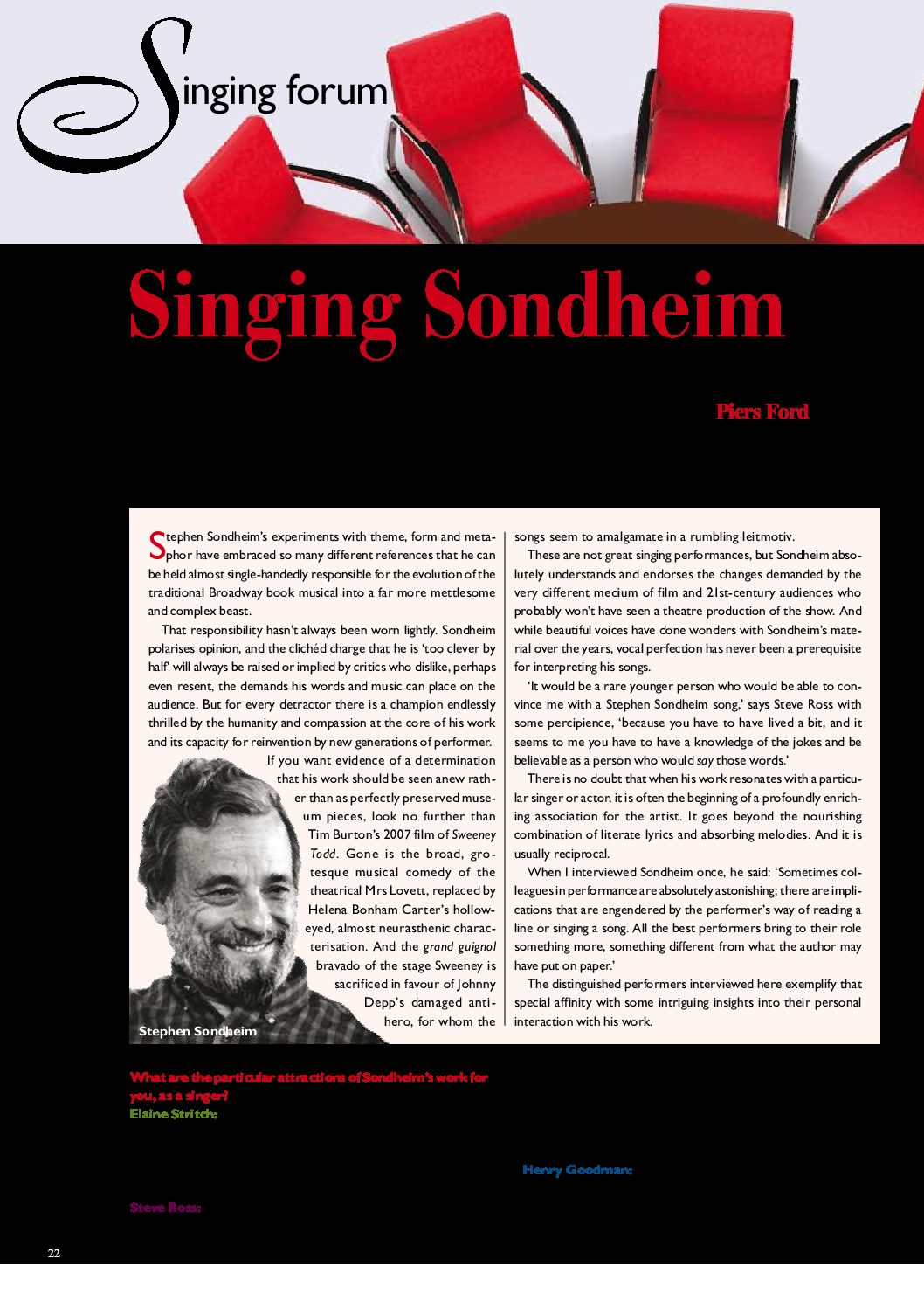 Singing Sondheim (The Singer)